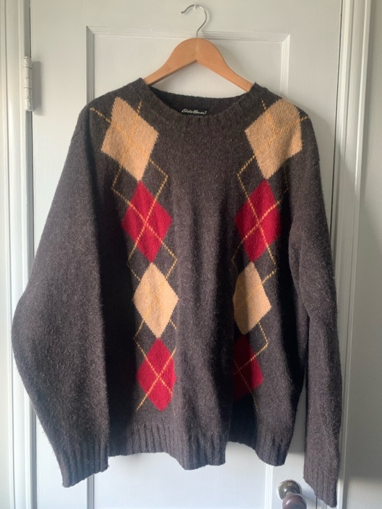 Eddie Bauer Other - Eddie Bauer Vintage 90s y2k 100% Lambswool Argyle SweaterSize L